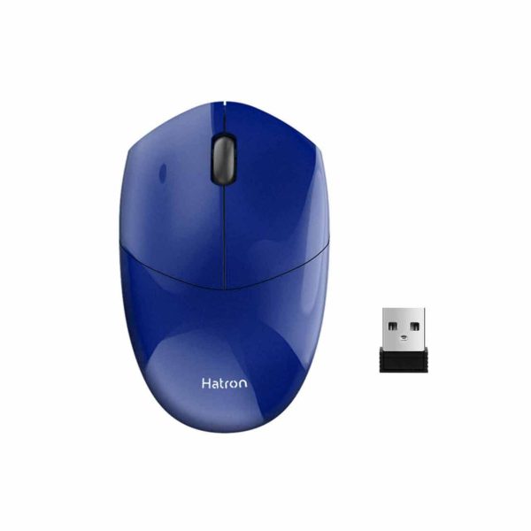 ماوس بی سیم Hatron مدل HMW398SL - آبی - تصویر 2