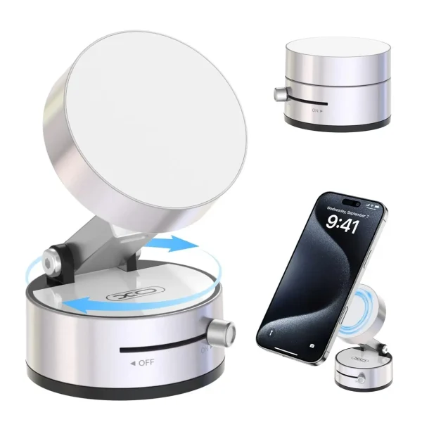 هولدر گوشی موبایل وکیومی مگنتی XO مدل XO-C170 - سفید - تصویر 4