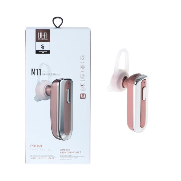 هندزفری بی سیم تک گوش HI-FI مدل M11 - رزگلد - تصویر 4