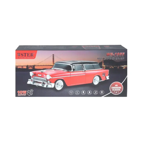 اسپیکر بی سیم طرح ماشین کلاسیک WSTER مدل WS-1955 - مشکی - MMX - تصویر 7