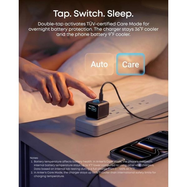 شارژر دیواری فست تک پورت ANKER مدل A121DPO1 Nano Charger Foldable 180° 45W - نارنجی (گارانتی شش ماهه شرکتی) - تصویر 2
