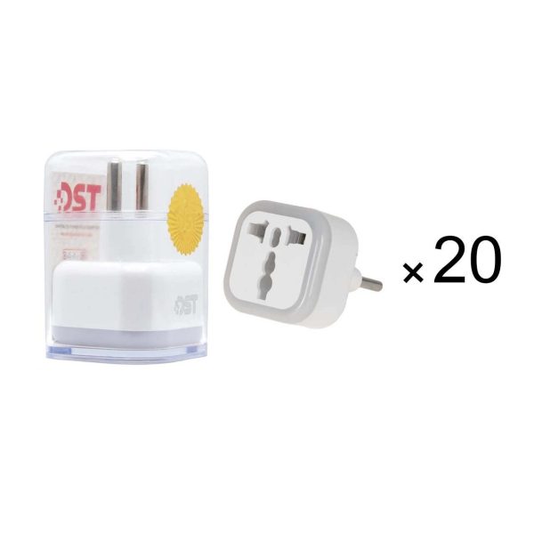 تبدیل برق 3 به 2 DST مدل D01-L - سفید - DST - بسته 20 عددی (گارانتی مادام العمر شرکتی) - تصویر 4