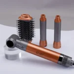 سشوار برس‌دار حالت‌دهنده 1500 وات انزو پروفیشینال مدل 4131، موتور AC، وزن 800 گرم، دارای سری متمرکز‌کننده باریک، سری شانه‌دار با ویژگی فرکنندگی، صاف‌کنندگی، حجم‌دهندگی - تصویر 3