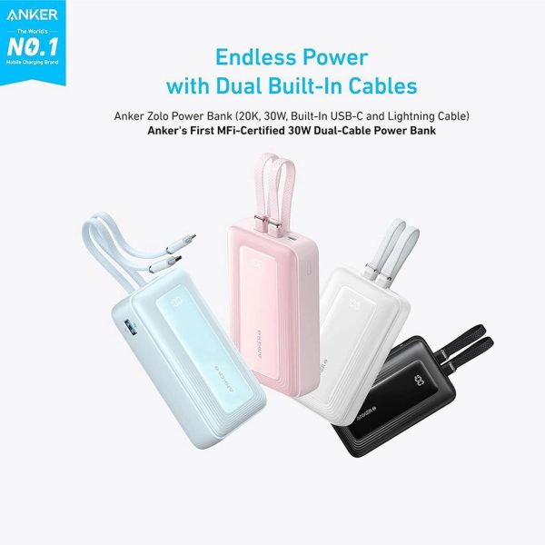 پاور بانک فست شارژ Anker 20000mAh مدل A1681H31 30W - آبی (گارانتی 18 ماهه شرکتی) - تصویر 5