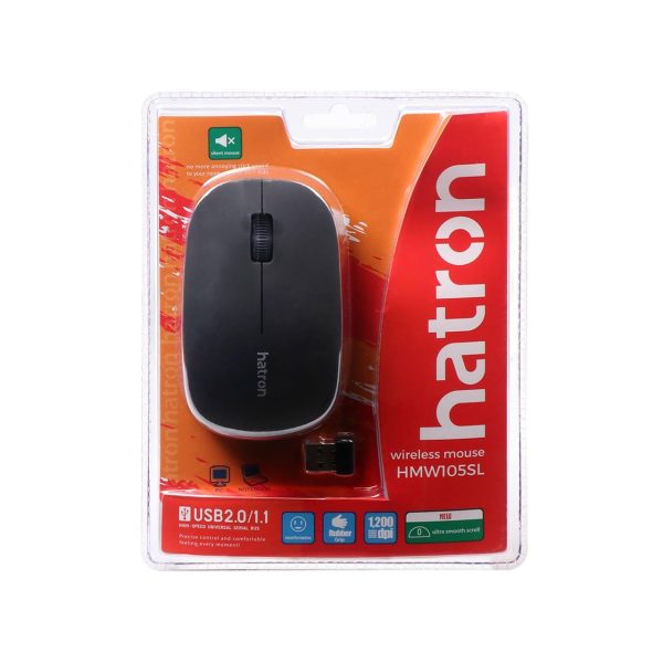 ماوس بی سیم Hatron مدل HMW105SL - مشکی - Image 6