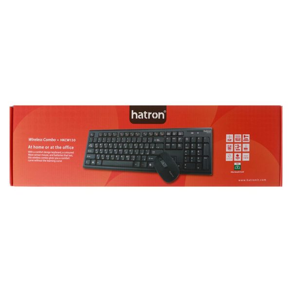 کیبورد و ماوس بی سیم Hatron مدل HKCW130 - مشکی - تصویر 12