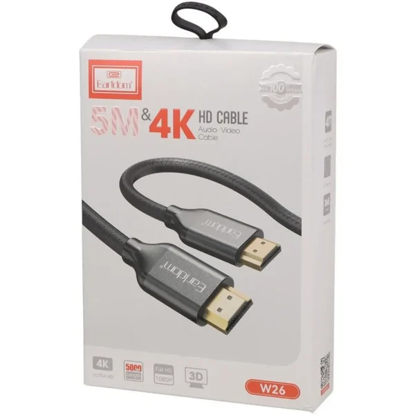 کابل 5 متری 4K Earldom HDMI مدل ET-W26 - مشکی - Image 5