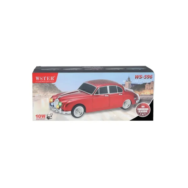 اسپیکر بی سیم طرح ماشین کلاسیک WSTER مدل WS-596 - نقره ای - MMX - Image 7