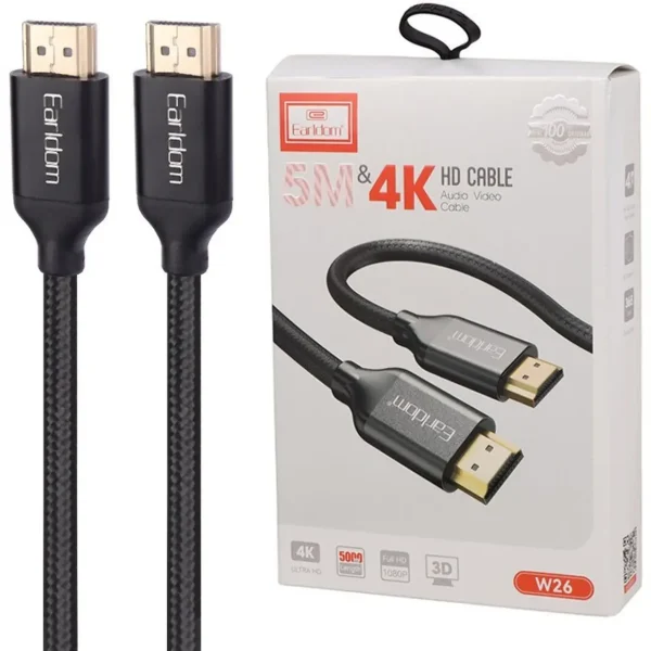 کابل 5 متری 4K Earldom HDMI مدل ET-W26 - مشکی - Image 6