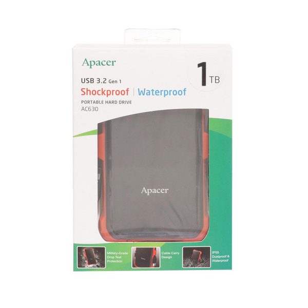 هارد اکسترنال Apacer مدل AC630 ظرفیت 1TB - مشکی نارنجی - تصویر 8