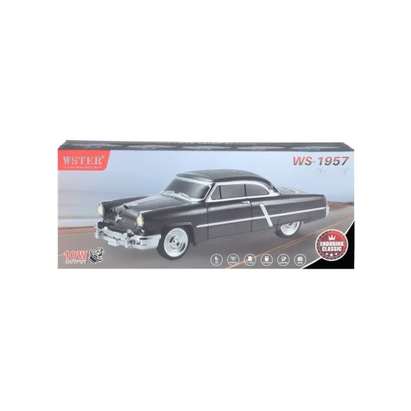 اسپیکر بی سیم طرح ماشین کلاسیک WSTER مدل WS-1957 - کرم - MMX - Image 6