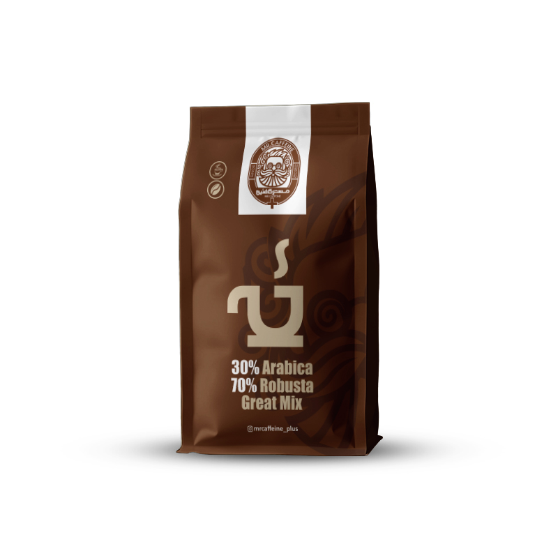 Great-Mix-30-Arabica-70-Robusta.jpg میکس30%عربیکا و70%ربوستا گریت250گرمی - Image 1