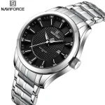 ساعت مچی مردانه Naviforce مدل NF9281 | بند سیلیکونی خاکستری، صفحه و قاب خاکستری | اسپرت و مقاوم - Image 3
