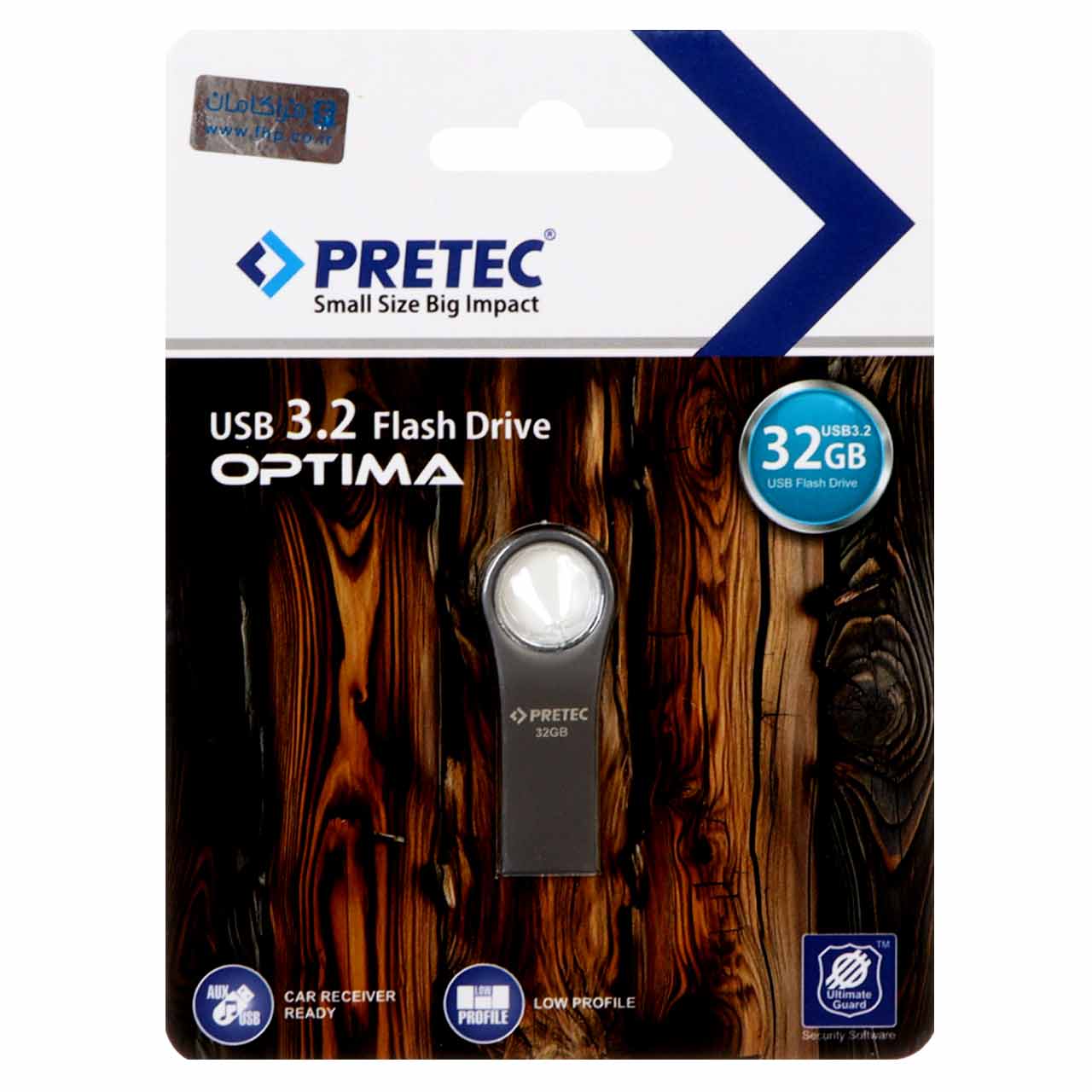 Pretec Optima USB 3.2 Flash Memory – 32GB – خاکستری (گارانتی فراگامان)