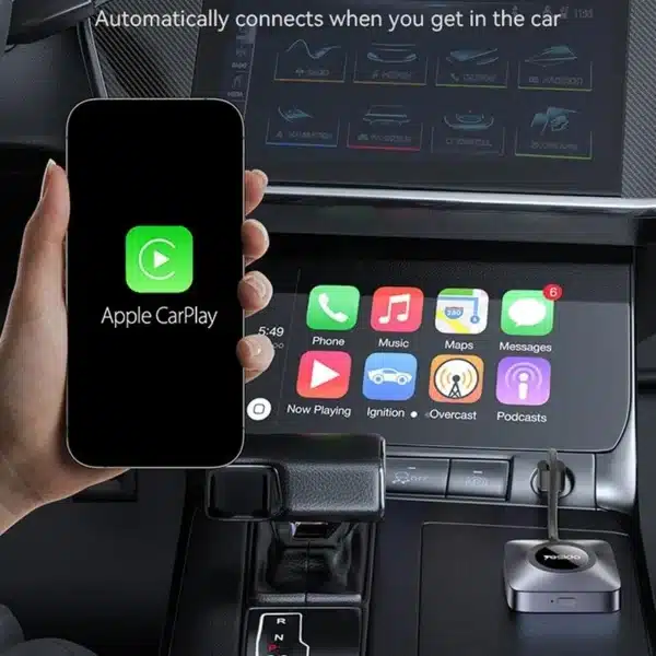 دانگل وایرلس خودرو Yesido مدل KM23 CARPLAY - مشکی (گارانتی 18 ماه تعویض نیکان همراه) - تصویر 3