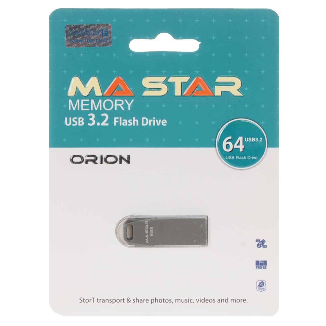 MA Star Orion USB 3.2 Flash Memory – 64GB – خاکستری (گارانتی فراگامان)