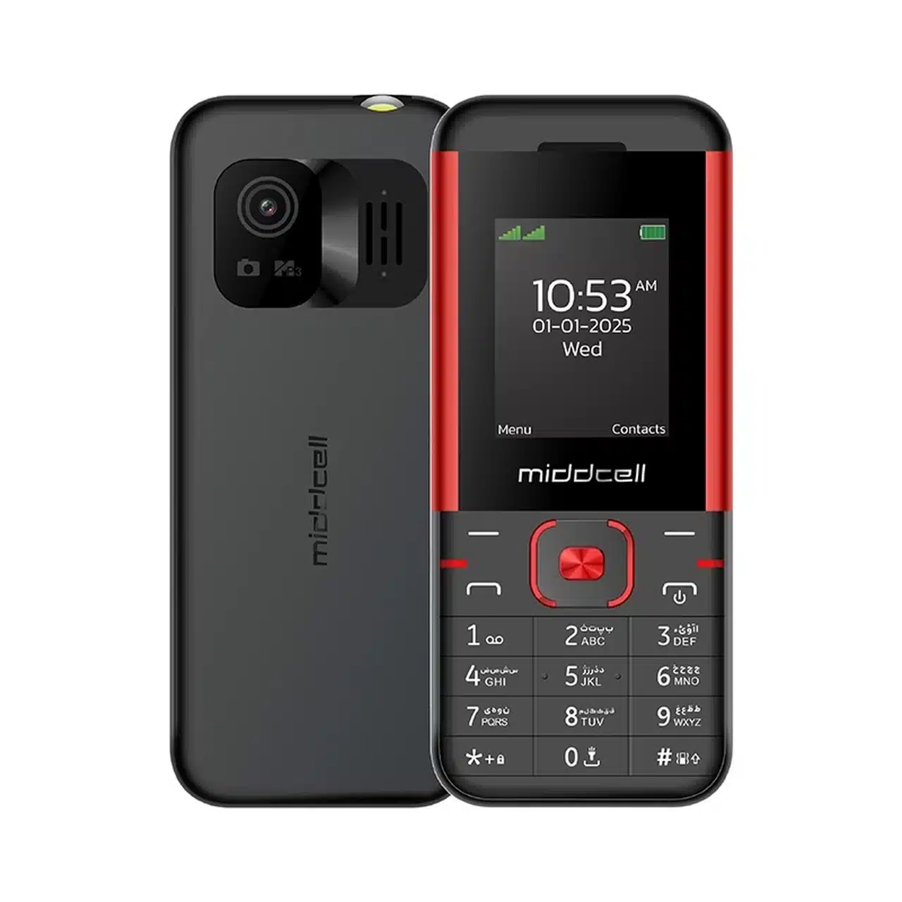 گوشی موبایل Middcell مدل M5310 – مشکی قرمز