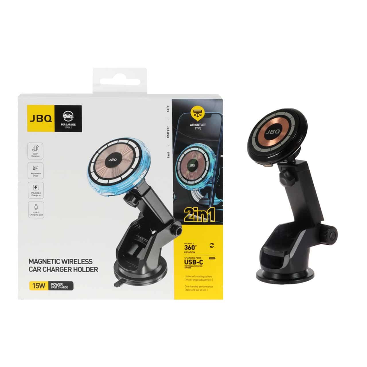هولدر گوشی موبایل مگنتی JBQ مدل HLC-525 – مشکی (پک ضعیف)