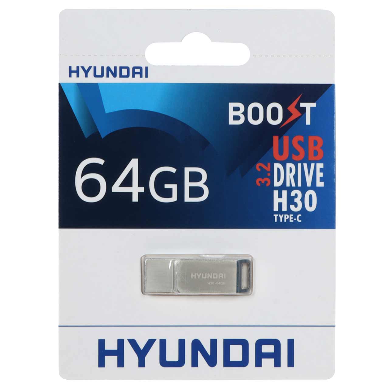 Hyundai Boost H30 USB 3.2 Type-C Flash Memory – 64GB (گارانتی IPM)