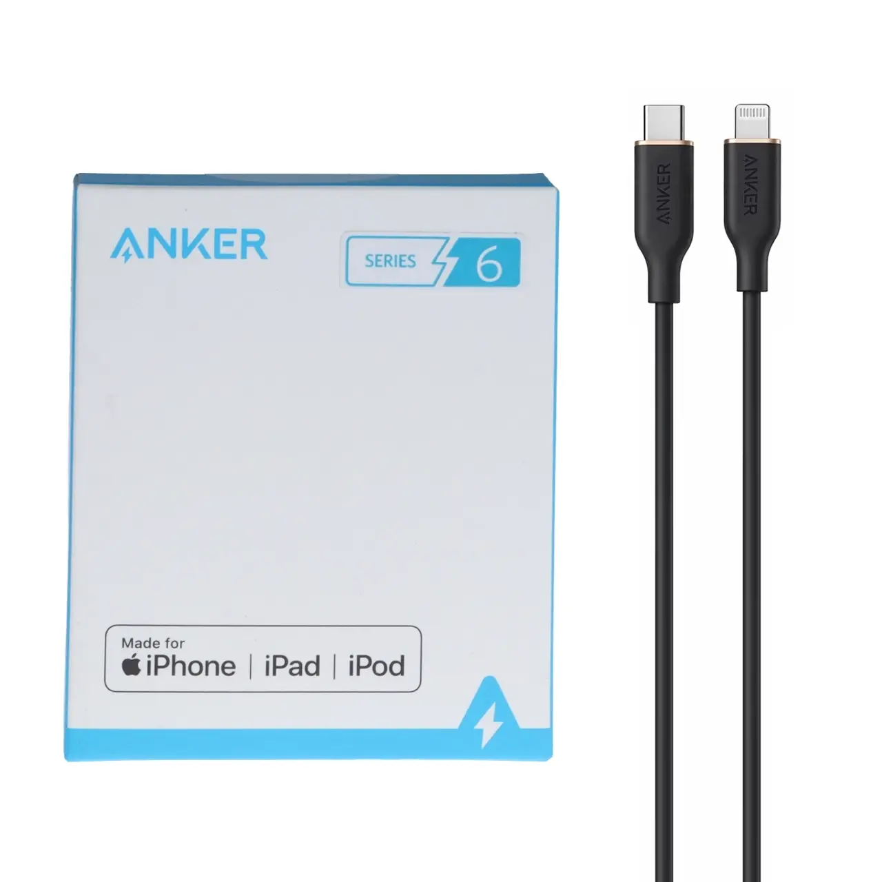 کابل شارژ فست 0.9 متری Anker Type-C To Lightning مدل A8662621 – مشکی (گارانتی شش ماهه شرکتی)