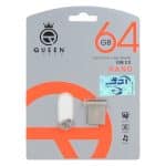 Queen NANO USB2.0 Flash Memory-64GB نقره ای (گارانتی مادام العمر شرکت آی تین)