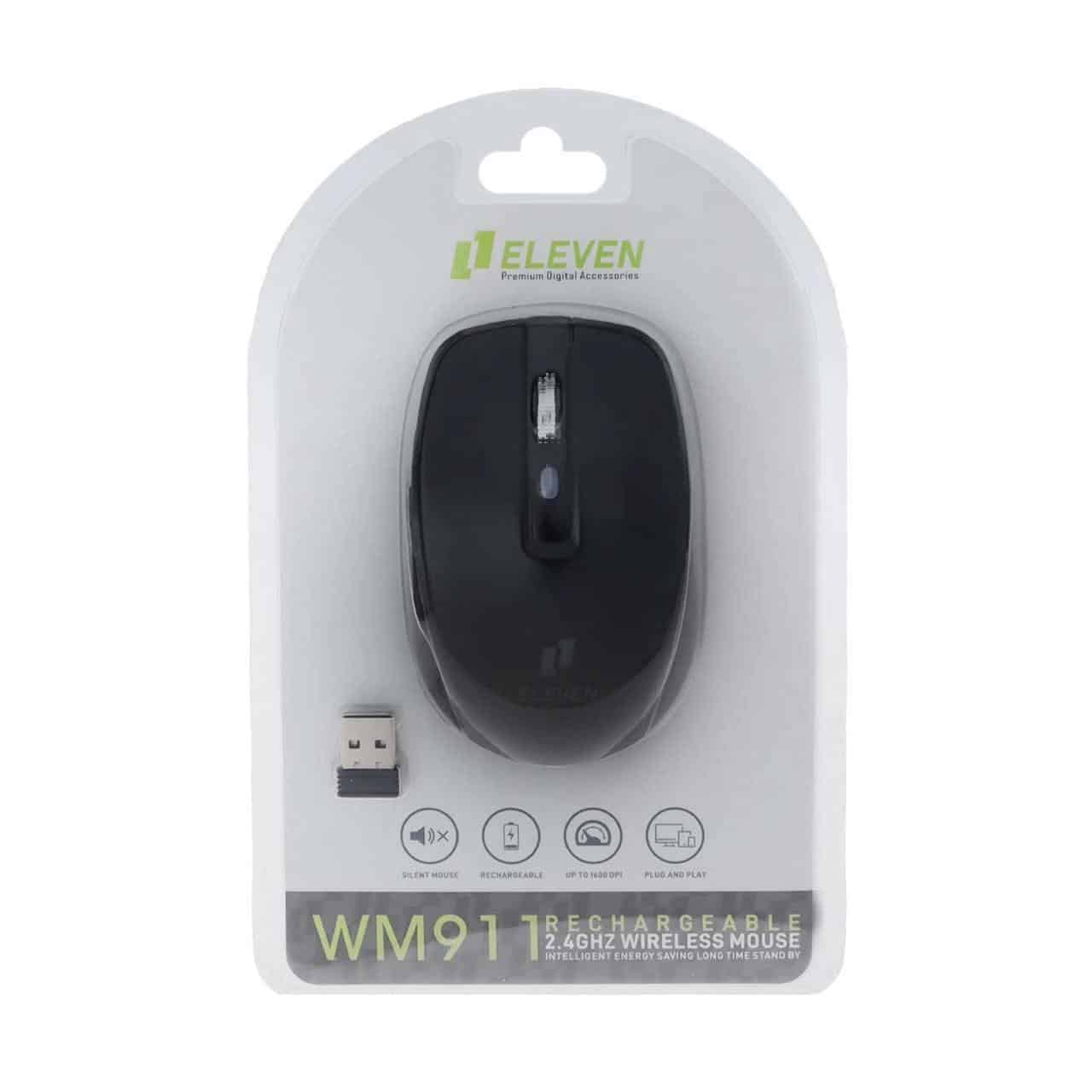 ماوس بی سیم Eleven مدل WM911 – مشکی (گارانتی یکساله شرکتی)