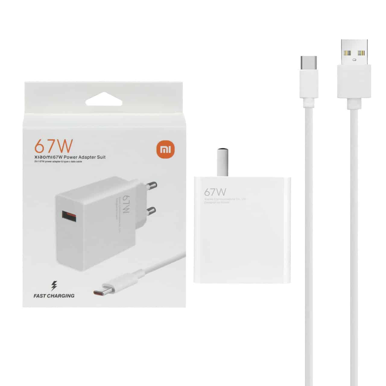 98f6e3a2-c647-4a8d-b323-37ec56c59ec3.jpg شارژر دیواری 67W فست تک پورت Xiaomi مدل MDY-12-ES به همراه کابل شارژ Type-C - سفید (گارانتی پارتیان پایا) - تصویر 1