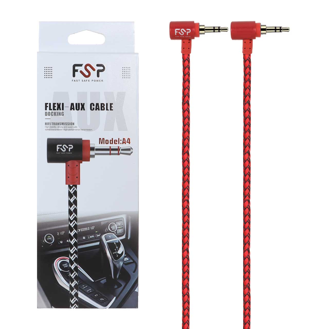 کابل FSP Aux مدل A4 – قرمز (گارانتی شرکتی) – BSA