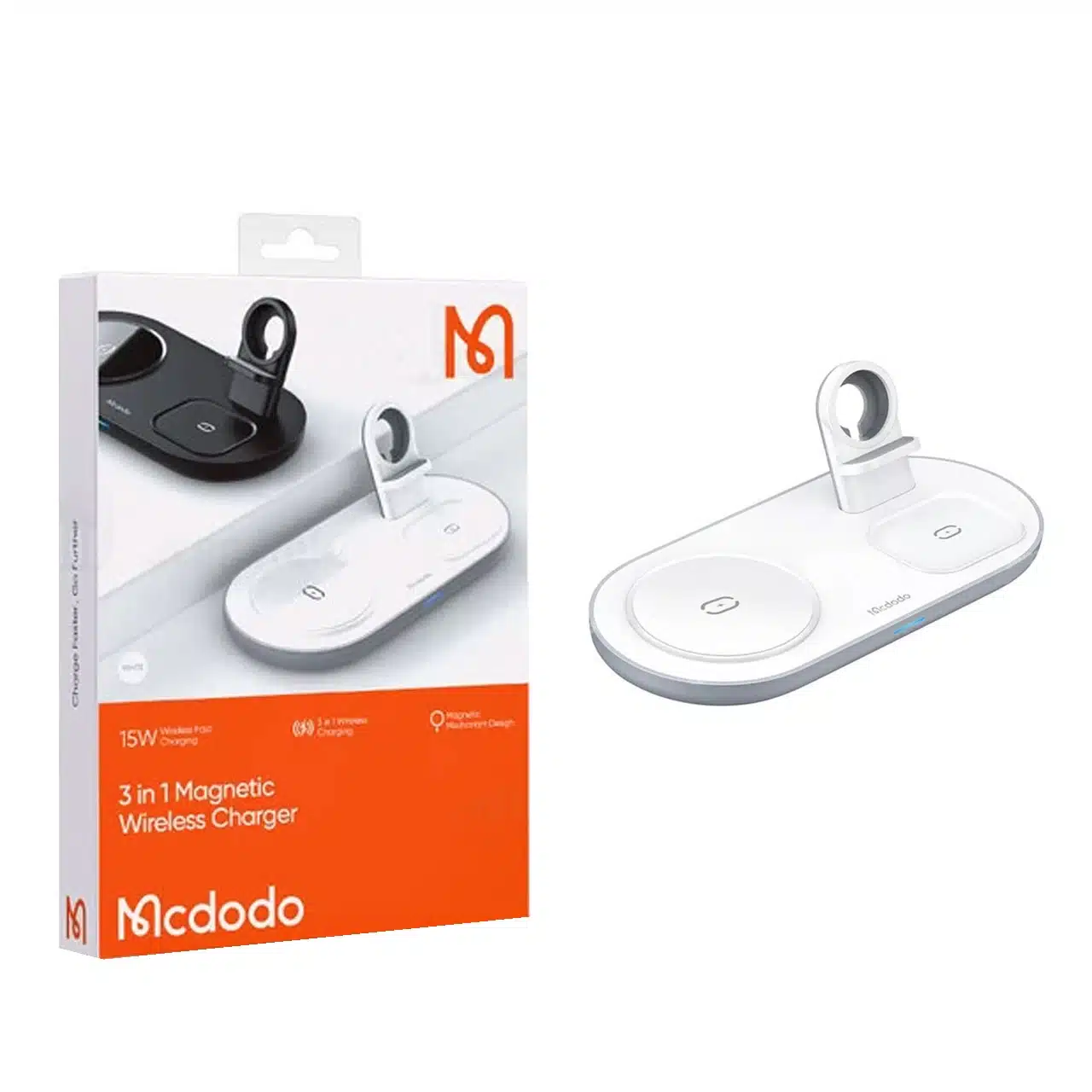 شارژر وایرلس سه کاره Mcdodo مدل CH-7060 – سفید (گارانتی متین)