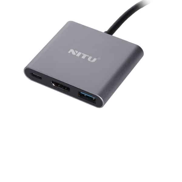 هاب 3 پورت NITU Type-C مدل NN36 - خاکستری - تصویر 2