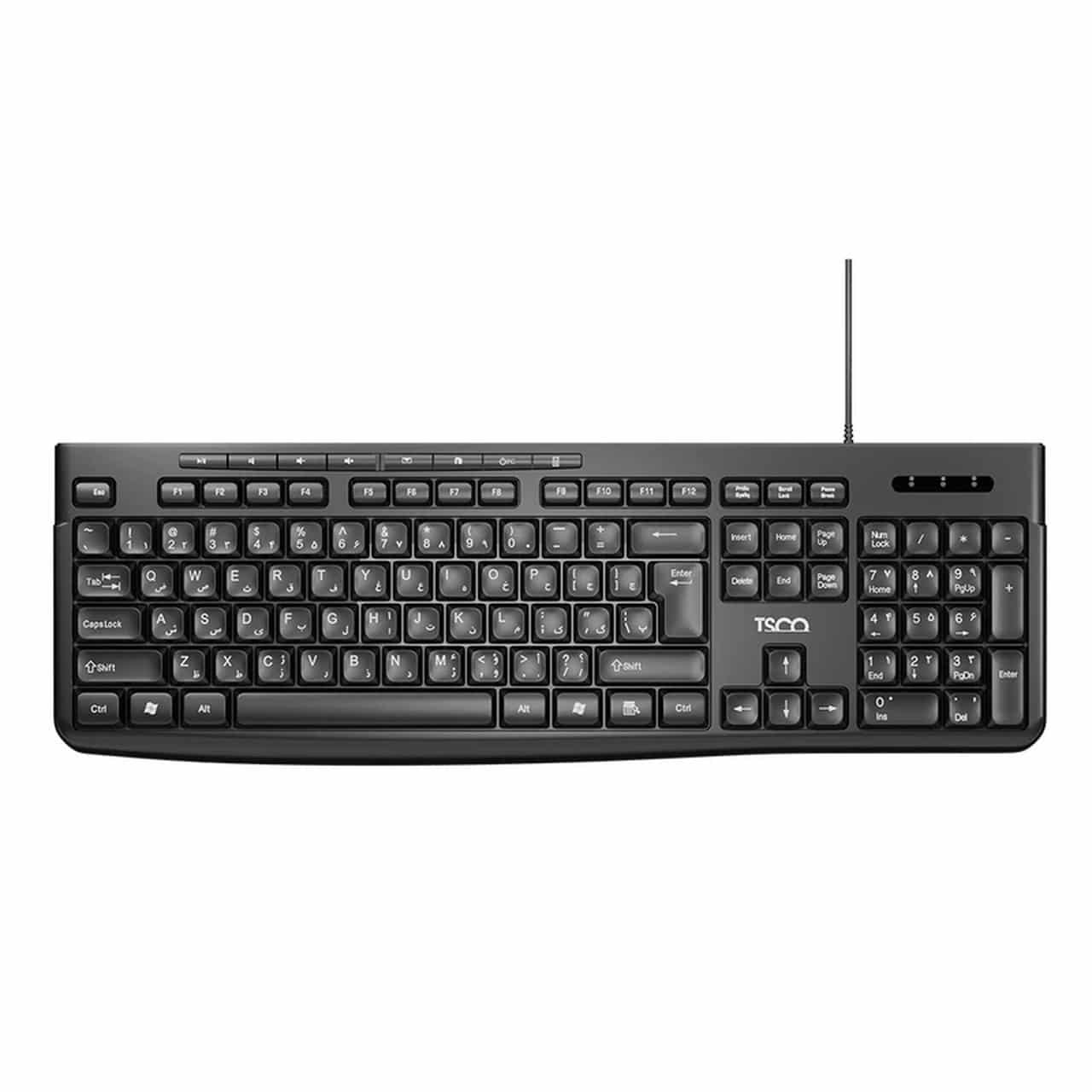 کیبورد باسیم TSCO مدل TK 8025 – مشکی