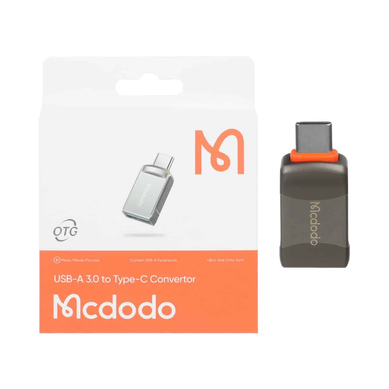 تبدیل Mcdodo OTG USB3.0 TO Type-C مدل OT-873 – خاکستری – RYL