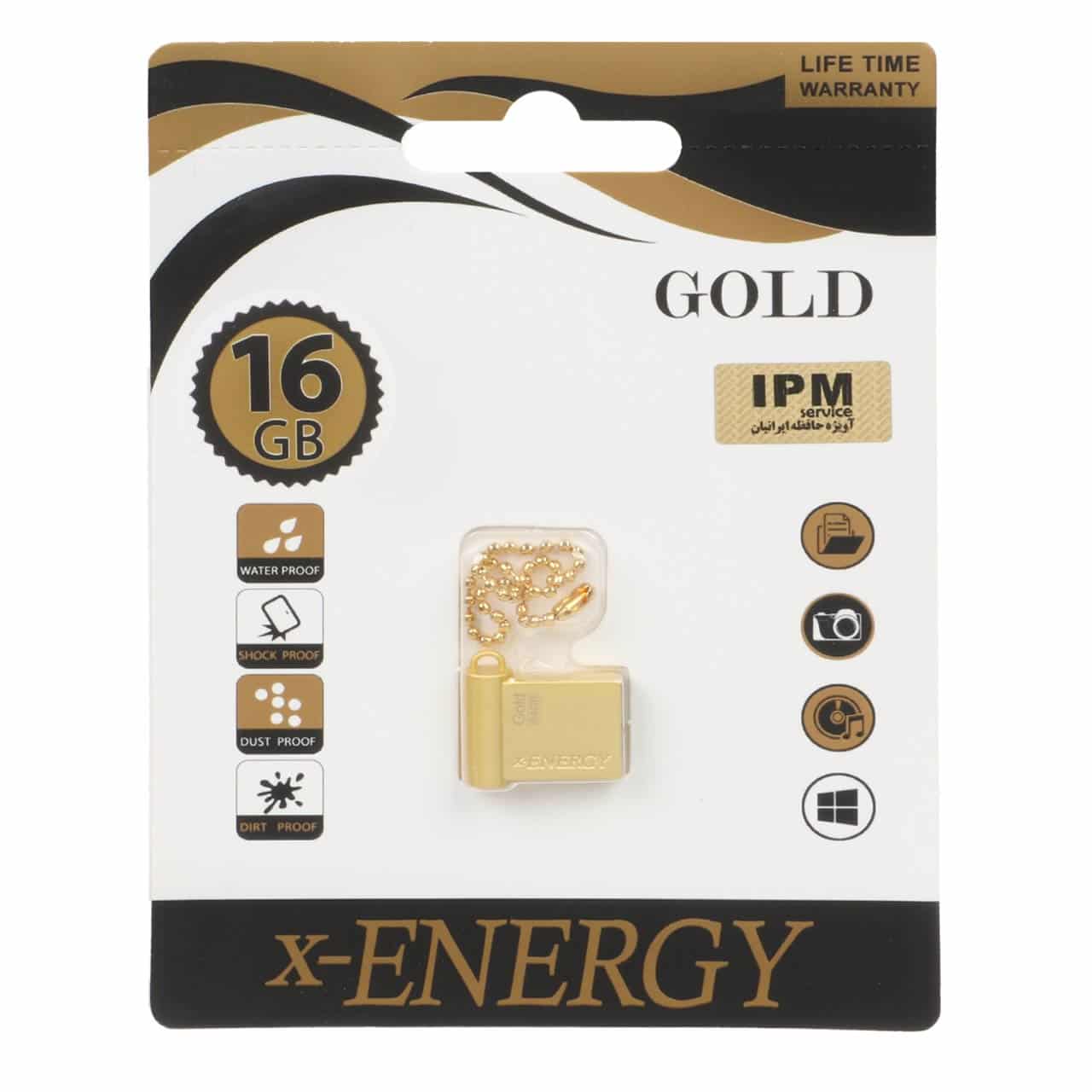 X-ENERGY Gold USB2.0 Flash Memory-16GB