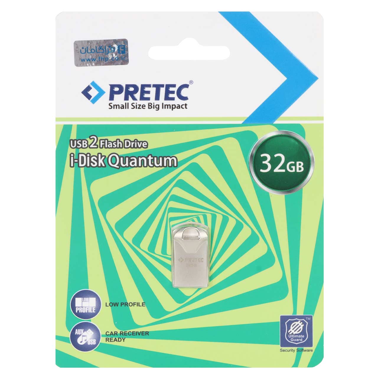 Pretec i-Disk Quantum USB 2.0 Flash Memory – 32GB – نقره ای (گارانتی فراگامان)
